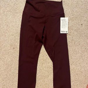 Lululemon Wunder Under HR Tight 25" Lux Red Merlot